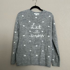 Cute and soft H&M polka dot “Let it Snow” sweater